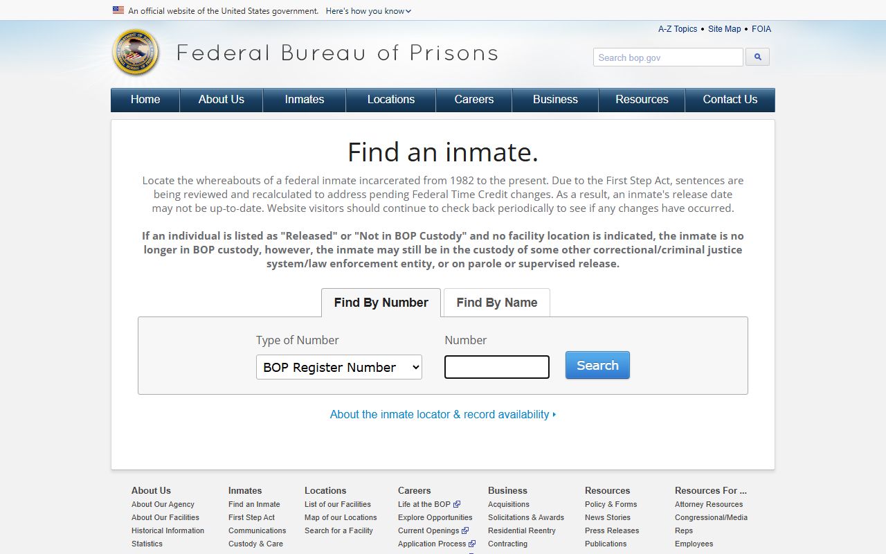 Claiborne Parish criminal court records federal inmate locator