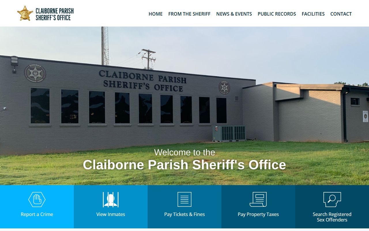 Claiborne Parish court records Sheriff's Office homepage