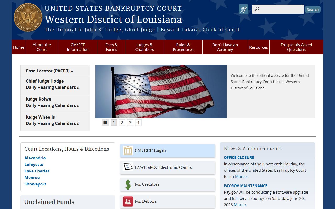 Claiborne Parish divorce records federal bankruptcy court source