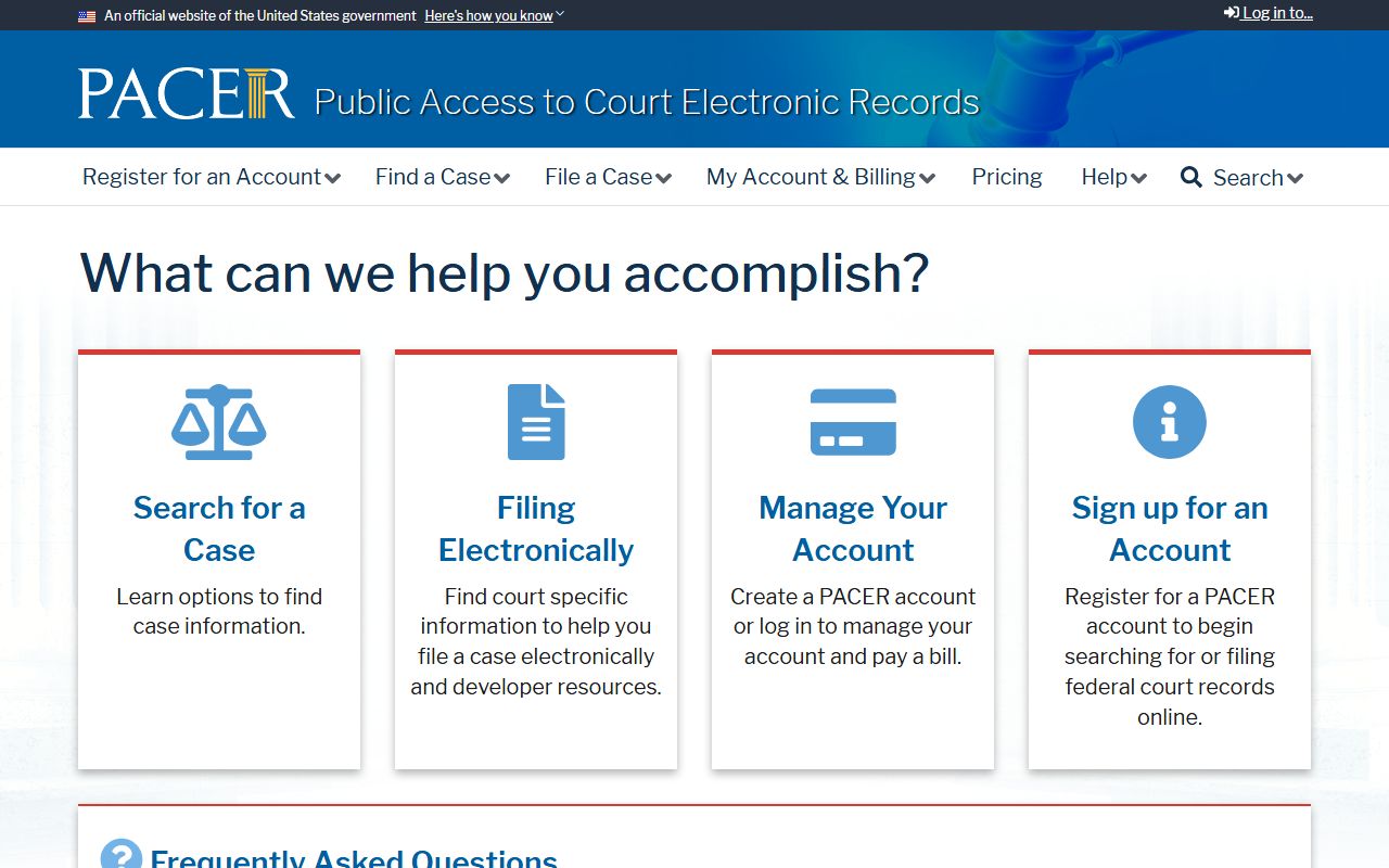 Claiborne Parish warrant records PACER federal docket access